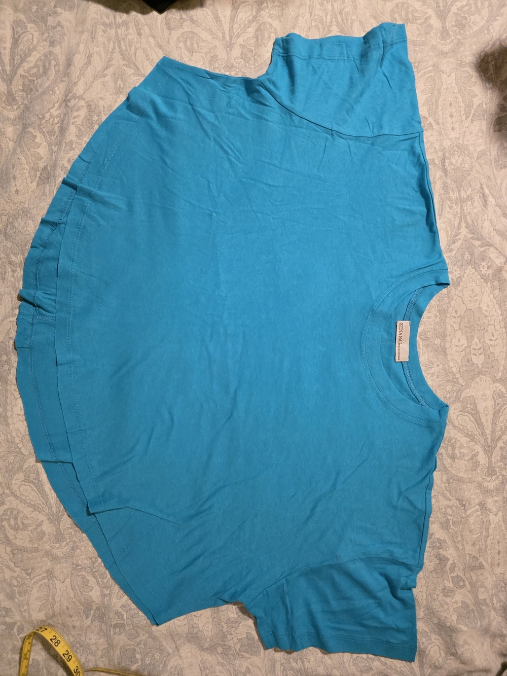 Zenana Outfitters Short Sleeve Crewneck Top in Teal Blue